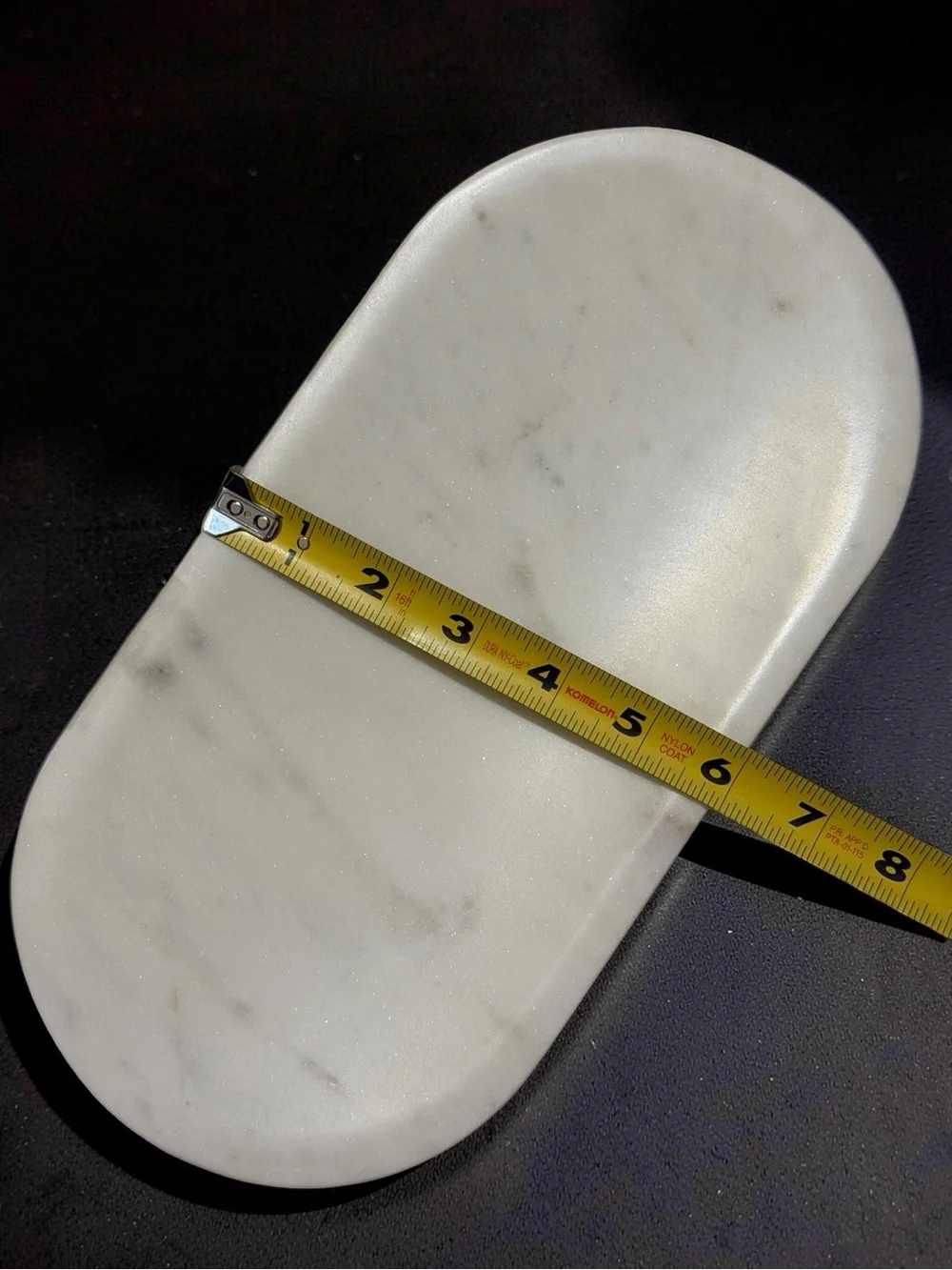H&M White Marble Vanity Tray Soap Dish Jewelry Tray Bathroom Decor